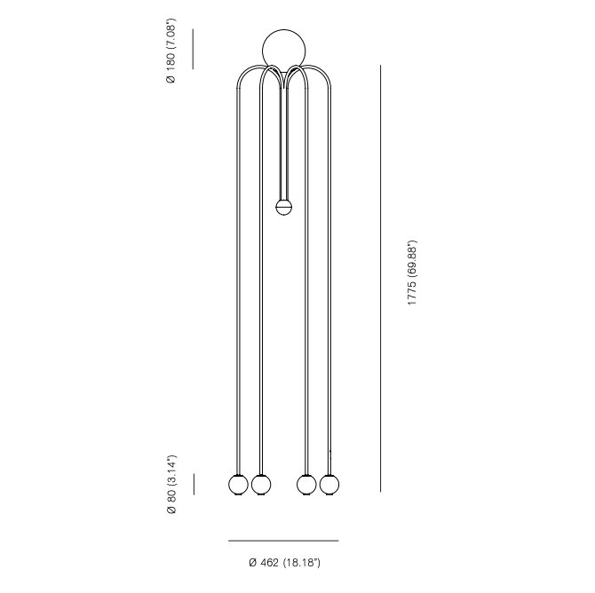 Торшер Michael Anastassiades Fontana Amorosa  Bellagio в Ижевске