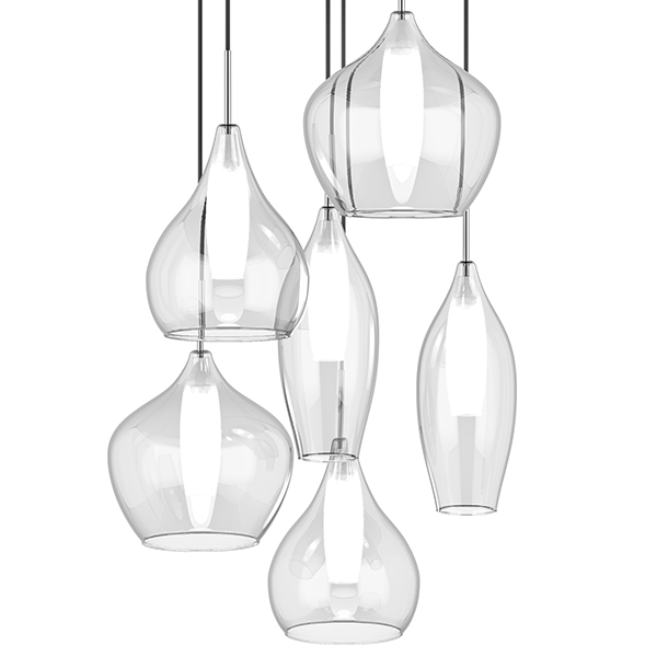 Люстра Candiano Transparent 6 Light Прозрачный Хром в Ижевске | Loft Concept 