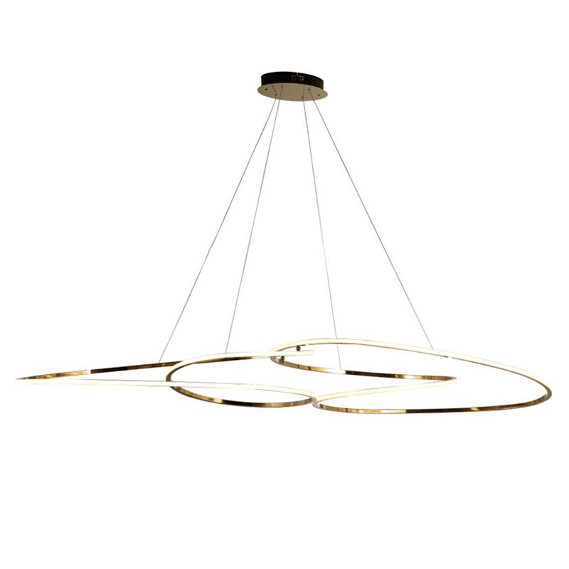 Люстра Adenor Ring Horizontal Gold Chandelier Золотой в Ижевске | Loft Concept 