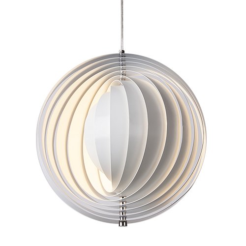 Подвесной светильник Led Pendant Rotates Space Ball Metal Белый в Ижевске | Loft Concept 