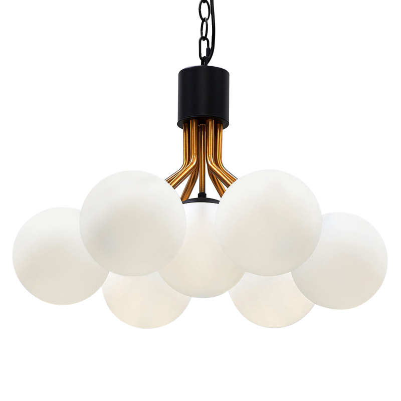 Люстра Berries Chandelier White Balloons Bronze Black 7 Белый Бронза Черный в Ижевске | Loft Concept 