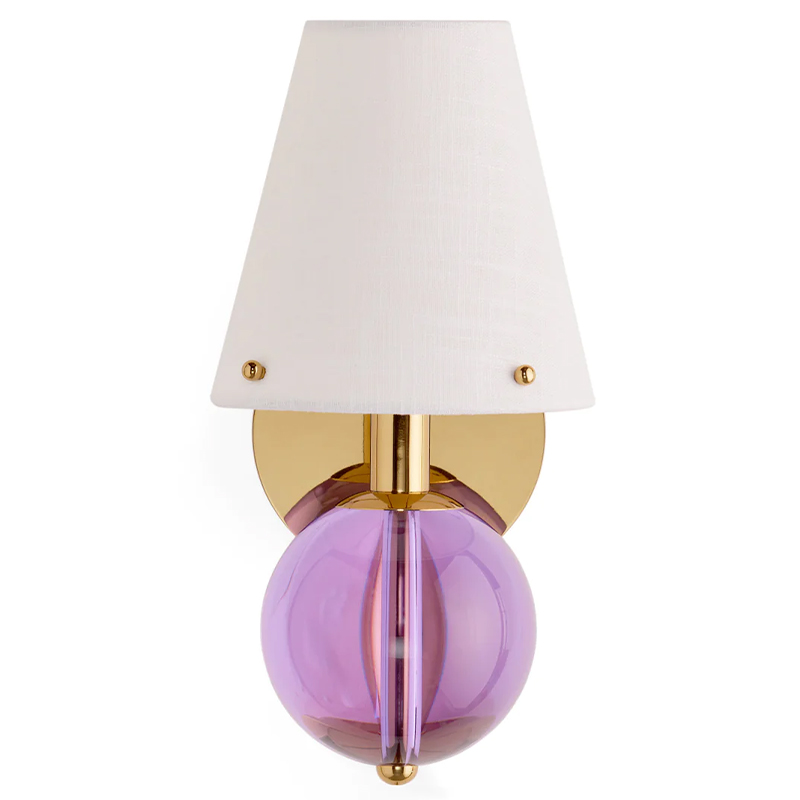 Бра BELVEDERE SCONCE Jonathan Adler Pink Золотой Белый Сиреневый в Ижевске | Loft Concept 