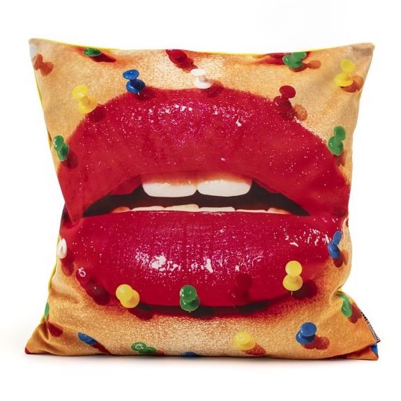 Подушка Seletti Cushion Mouth with pins Design: Toiletpaper Мульти в Ижевске | Loft Concept 