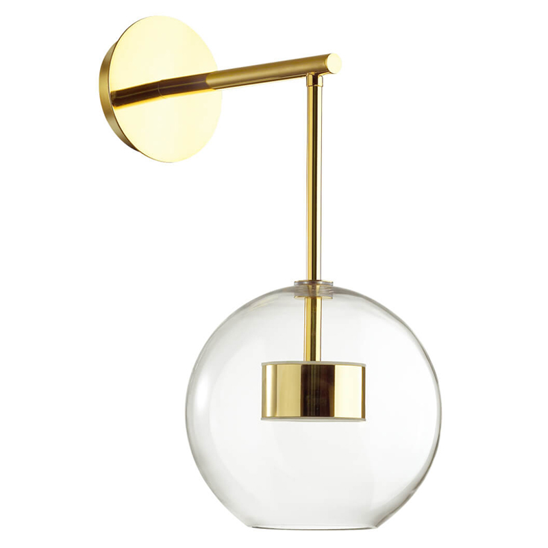 Бра Transparent Bubble Sconce gold Прозрачный Глянцевое золото в Ижевске | Loft Concept 