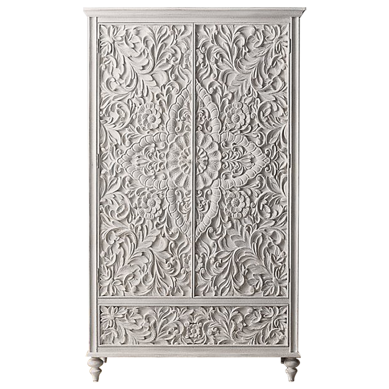 Шкаф Indian Antique White Furniture Cabinet белый Белый в Ижевске | Loft Concept 