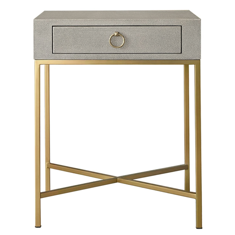 Gaston Stingray Texture Gray Side Table Приставной стол серый скат Золотой Серый в Ижевске | Loft Concept 