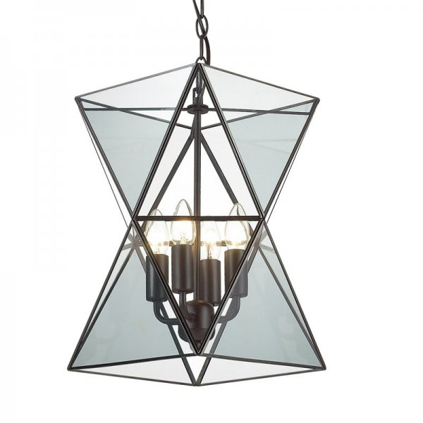 Люстра PolyPyramid Glass Pendant 4 Прозрачный в Ижевске | Loft Concept 