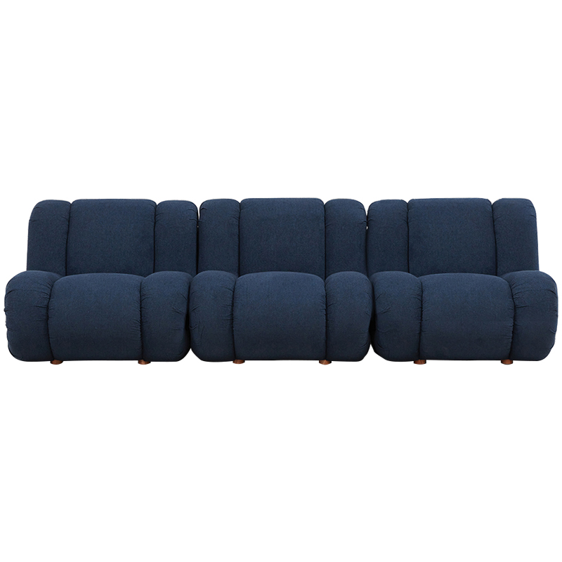 Модульный диван Erasmus Modular Sofa Blue Синий Коричневый в Ижевске | Loft Concept 