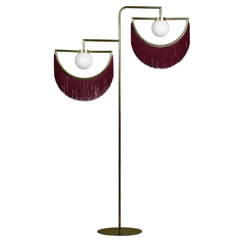 Торшер Wink Standing Lamp by Houtique Wine Золотой Бургундский красный в Ижевске | Loft Concept 