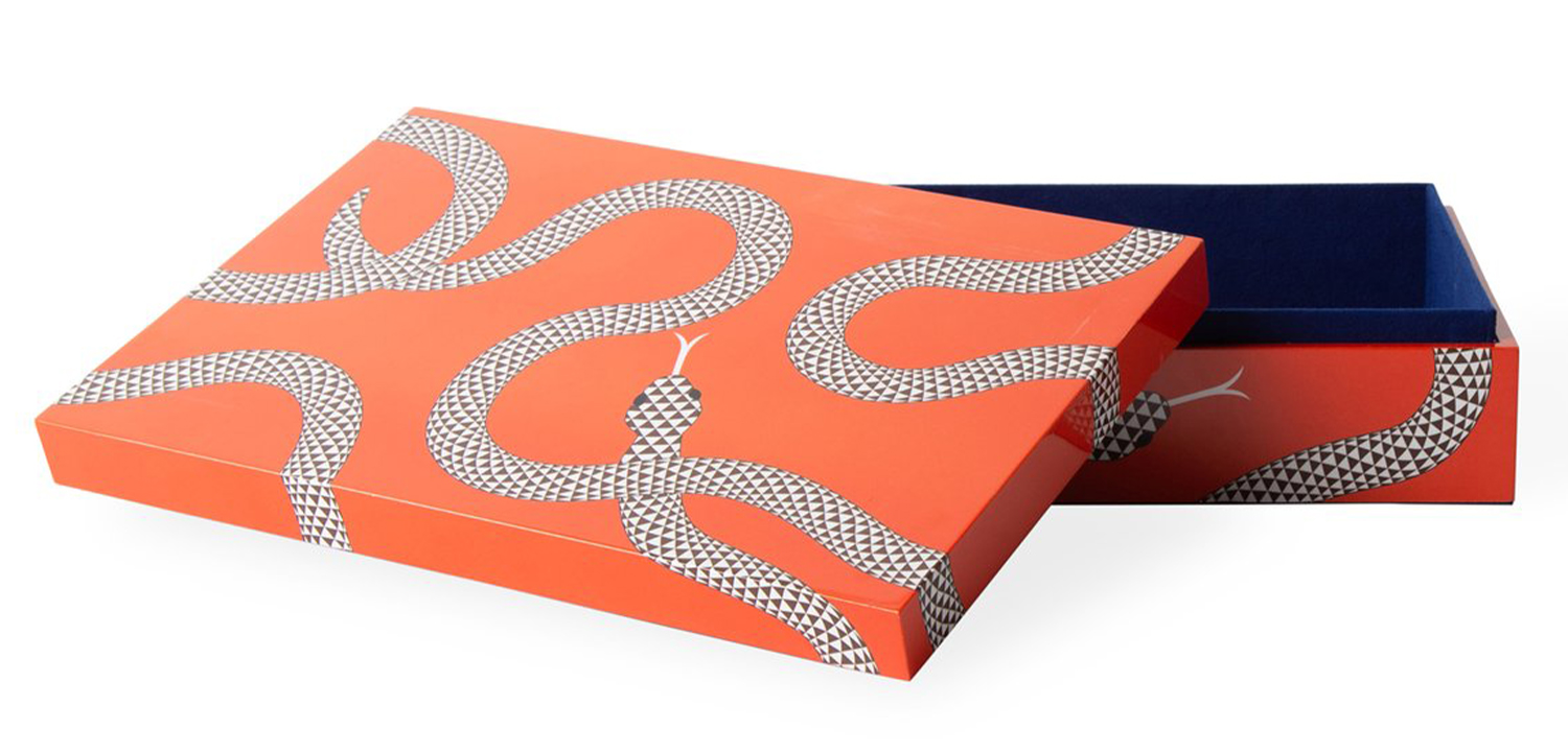 Шкатулка LARGE EDEN LACQUER BOX Jonathan Adler - фото