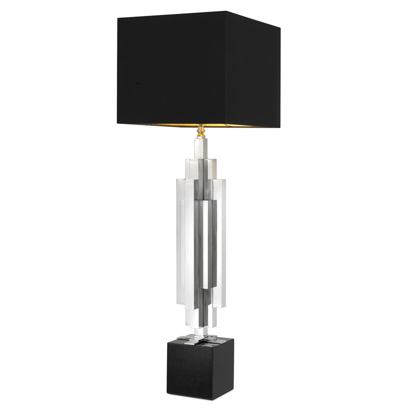 Настольная лампа Eichholtz Table Lamp Ellis Никель Черный в Ижевске | Loft Concept 