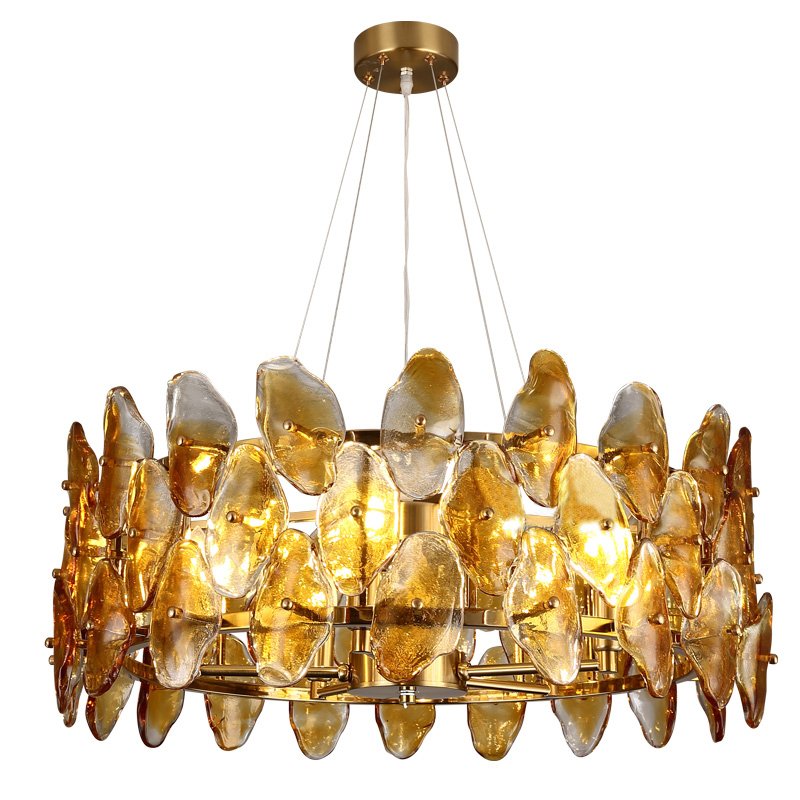 Люстра Amber Shells Chandelier Латунь Янтарь (Amber) в Ижевске | Loft Concept 