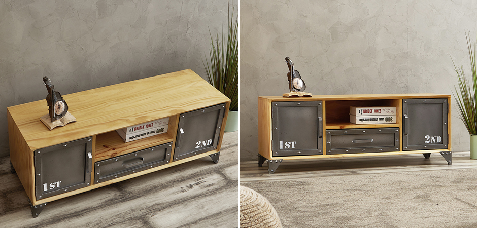 ТВ-тумба Loft Metal and Wood Double - Loft-Concept в Ижевске