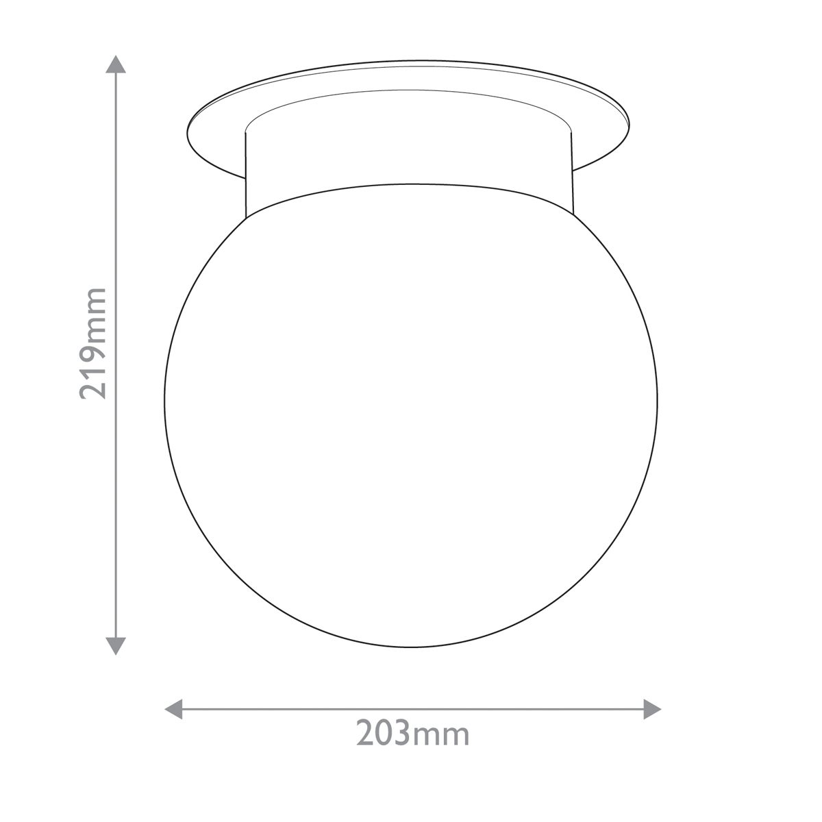 Потолочный светильник с белым матовым шарообразным плафоном Kichler в Ижевске