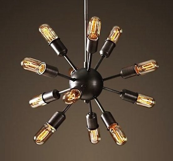 Люстра Loft Industrial Sputnik Chandelier 50 12 Черный в Ижевске | Loft Concept 