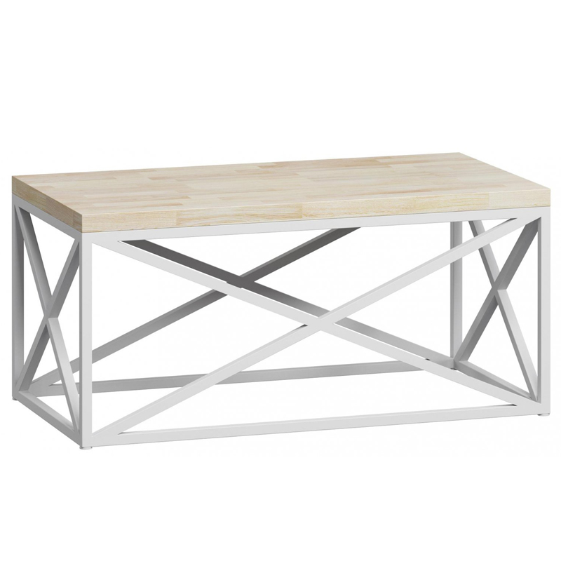 Кофейный стол Industrial Oak Geometric Coffee Table white Белый в Ижевске | Loft Concept 