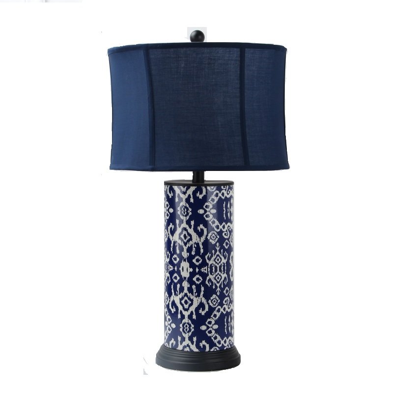 Настольная лампа Deep Blue Table Lamp Синий Белый в Ижевске | Loft Concept 