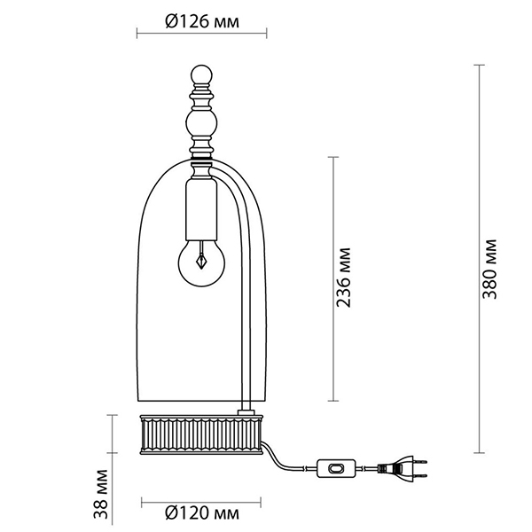 Настольная лампа Glass Dome Bronze в Ижевске