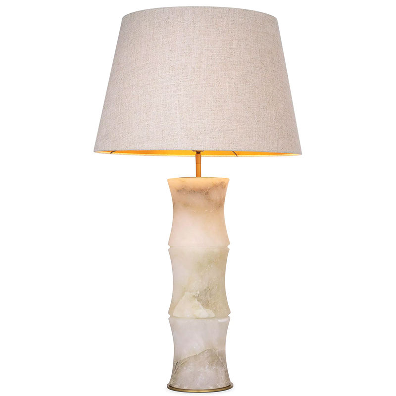 Настольная лампа Eichholtz Table Lamp Bonny Alabaster Латунь Бежевый Бежево-серый в Ижевске | Loft Concept 