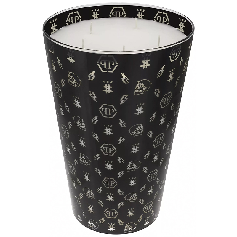 Свеча Philipp Plein Candle Monogram XL Черный Белый в Ижевске | Loft Concept 