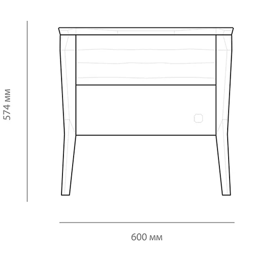 Тумба прикроватная из массива дуба с 2-мя ящиками Tasteful Furniture в Ижевске