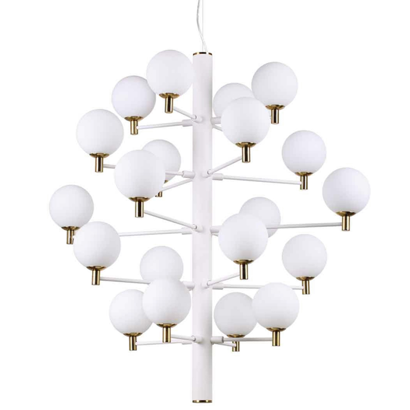 Люстра Italian Globe Abstraction Light White 20 Белый Золотой в Ижевске | Loft Concept 