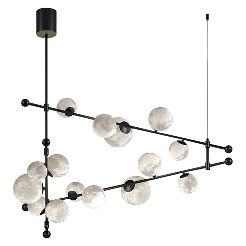 Светильник Tech Lighting Modern Rail Geometric Linear Suspension 15 Black Черный Белый в Ижевске | Loft Concept 