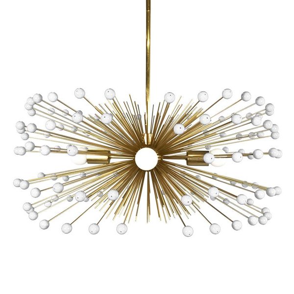 White Beaded Urchin Chandelier Sputnik  Золотой Белый в Ижевске | Loft Concept 