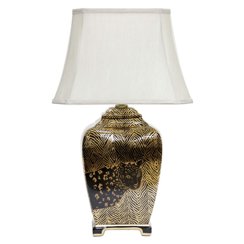 Настольная лампа Leopard Table lamp black and gold Черный Золотой Белый в Ижевске | Loft Concept 