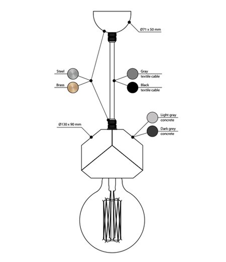 Подвесной светильник BETON MAKT в Ижевске
