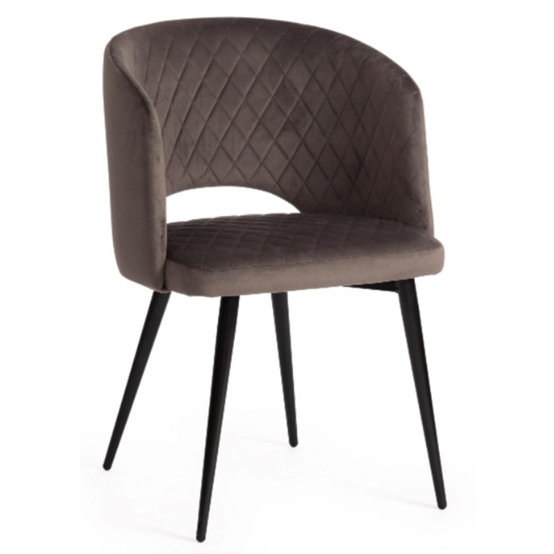 Стул Janice Grey Chair Серый (Gray) Черный в Ижевске | Loft Concept 