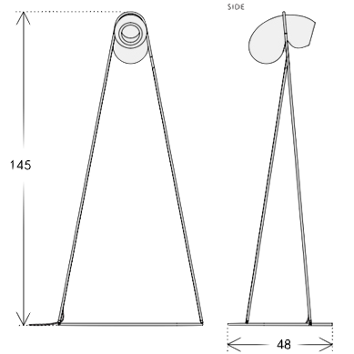 Торшер White glass trap floor lamp в Ижевске