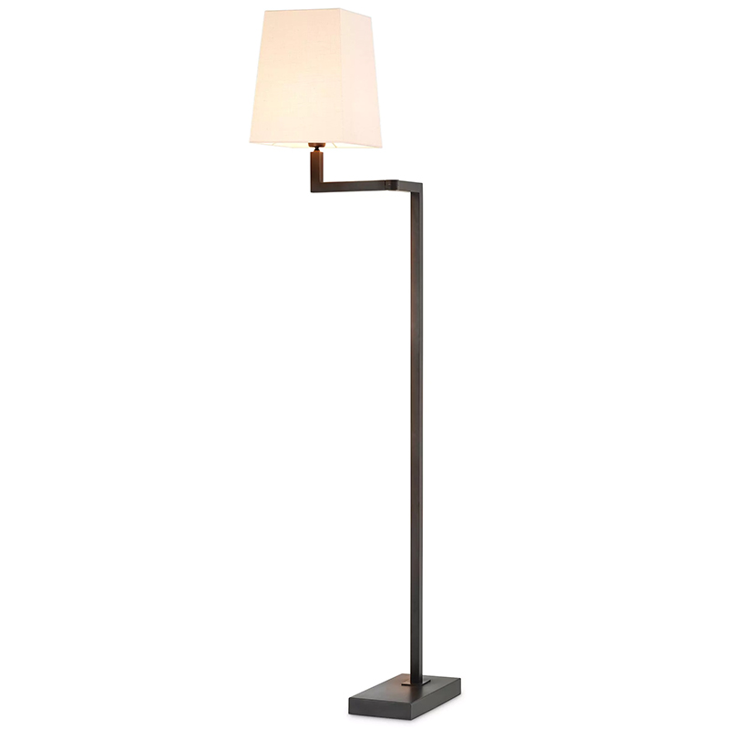 Торшер Eichholtz Floor Lamp Cambell Bronze Белый Темная бронза в Ижевске | Loft Concept 