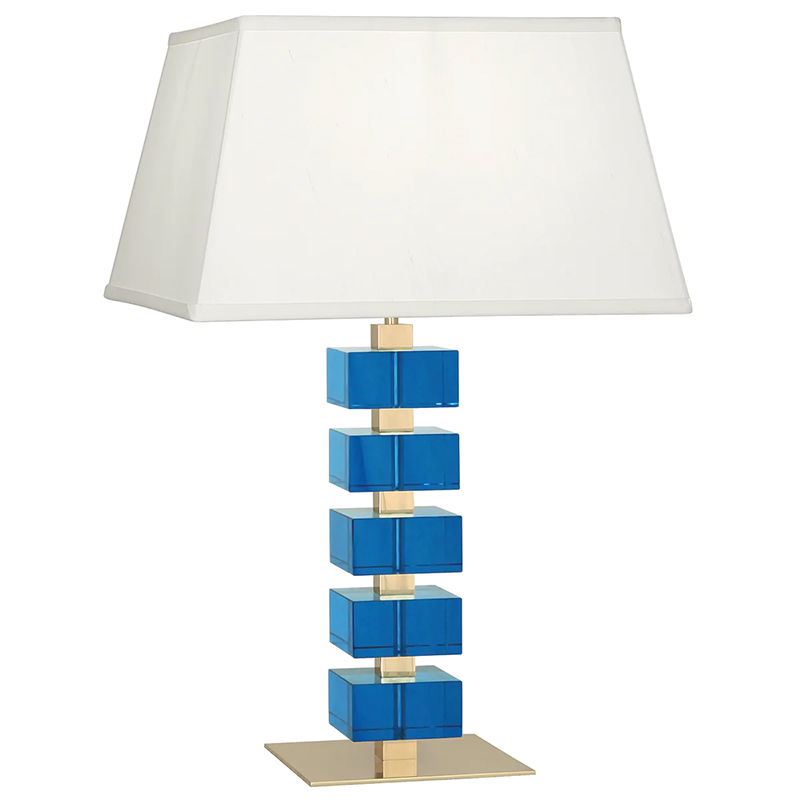 Настольная лампа Monaco Table Lamp Синий Латунь Белый в Ижевске | Loft Concept 