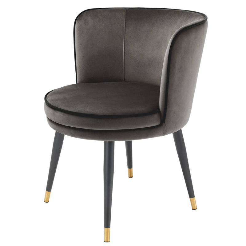 Стул Eichholtz Dining Chair Grenada grey Серый Черный Латунь в Ижевске | Loft Concept 