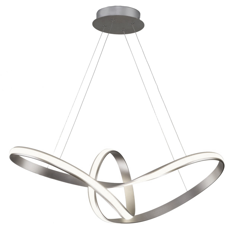 Люстра Mobius Strip Silver Chandelier Никель Сатин в Ижевске | Loft Concept 