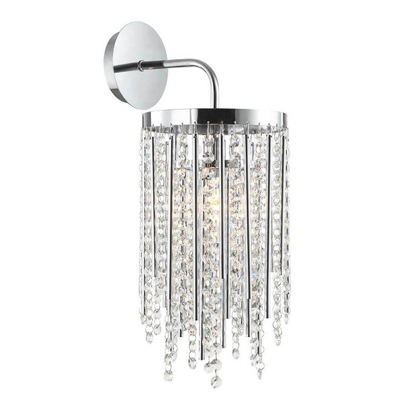 Бра Crystal Wind Chimes Chrome Wall Lamp Хром Прозрачный в Ижевске | Loft Concept 