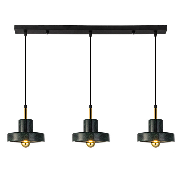 Люстра Tom Dixon Stone Pendant Black 3 Черный Золотой в Ижевске | Loft Concept 