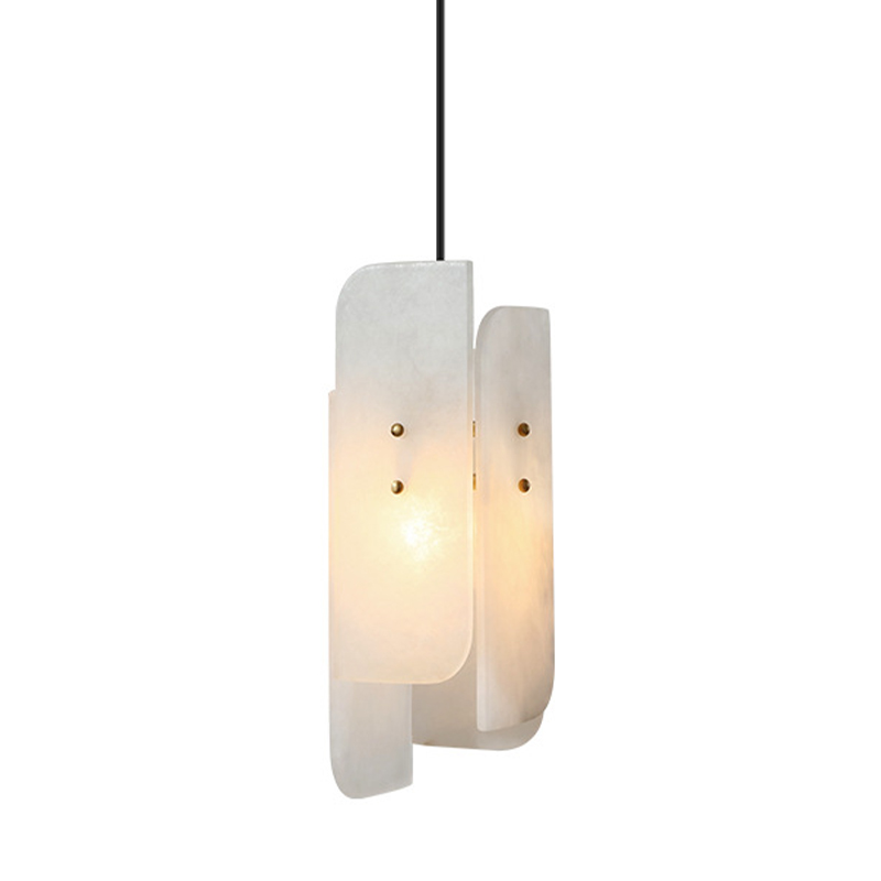 Подвесной светильник Ancel Hanging Light Белый Мрамор Bianco Глянцевое золото в Ижевске | Loft Concept 