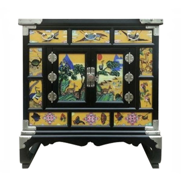 Китайский комод Chinoiserie chest of drawers yellow Желтый Черный в Ижевске | Loft Concept 