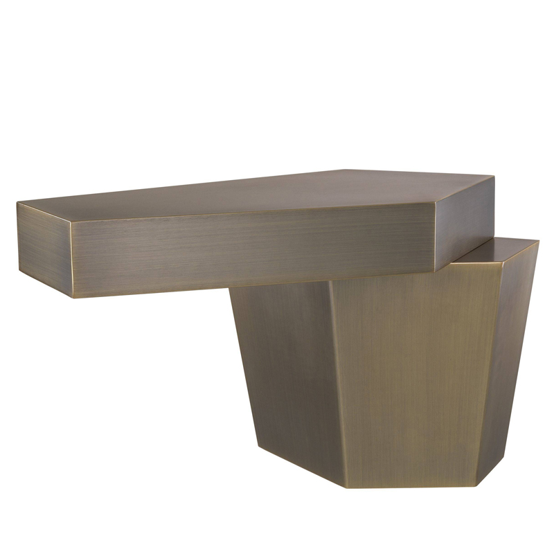 Кофейный стол Eichholtz Coffee Table Calabasas Low brass Латунь Античная полированная в Ижевске | Loft Concept 