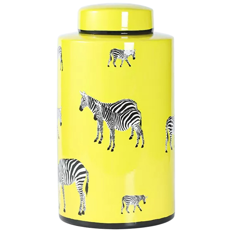 Ваза Yellow Vase Zebra Желтый Белый Черный в Ижевске | Loft Concept 