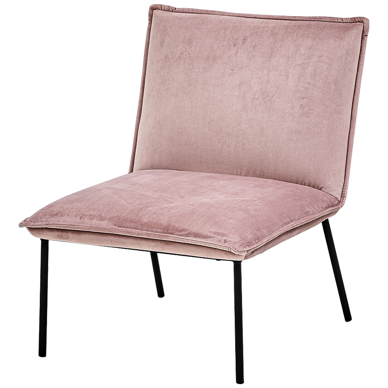 Кресло Corner Armchair Single pink Розовый пастельный Черный в Ижевске | Loft Concept 