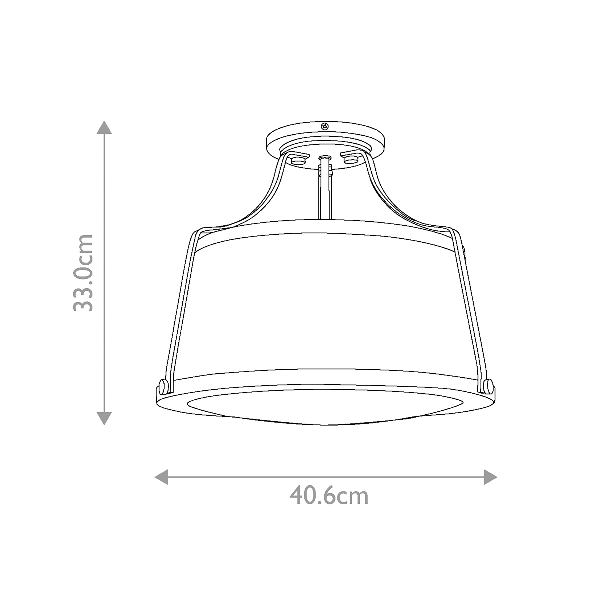 Потолочный светильник со светлым текстильным абажуром Hinkley в Ижевске