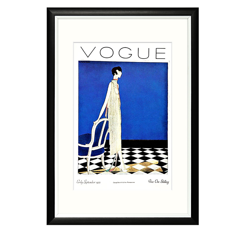 Постер Vogue September 1925 Синий Черный Белый в Ижевске | Loft Concept 