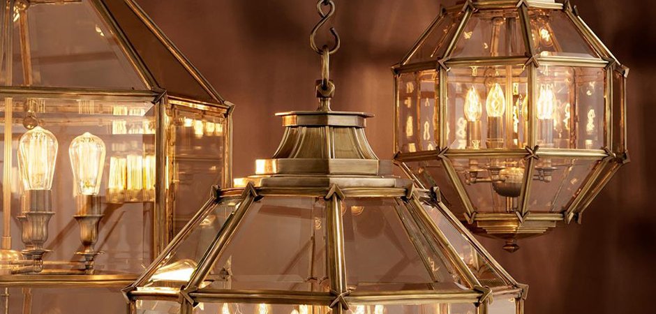 Люстра Lantern Owen Brass M - Loft-Concept в Ижевске