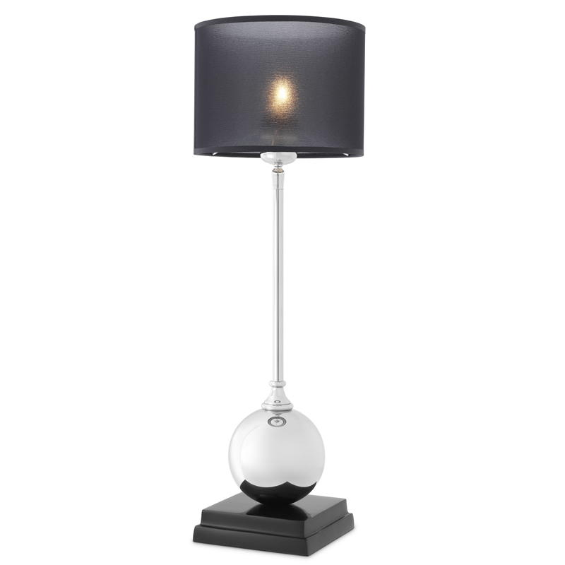 Настольная лампа Eichholtz Table Lamp Carnivale Никель Черный в Ижевске | Loft Concept 