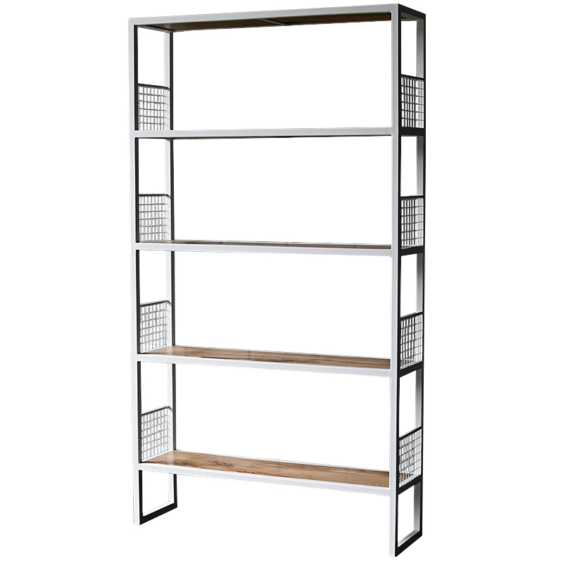 Стеллаж Richie Industrial Metal Rust White Rack Древесина Белый в Ижевске | Loft Concept 