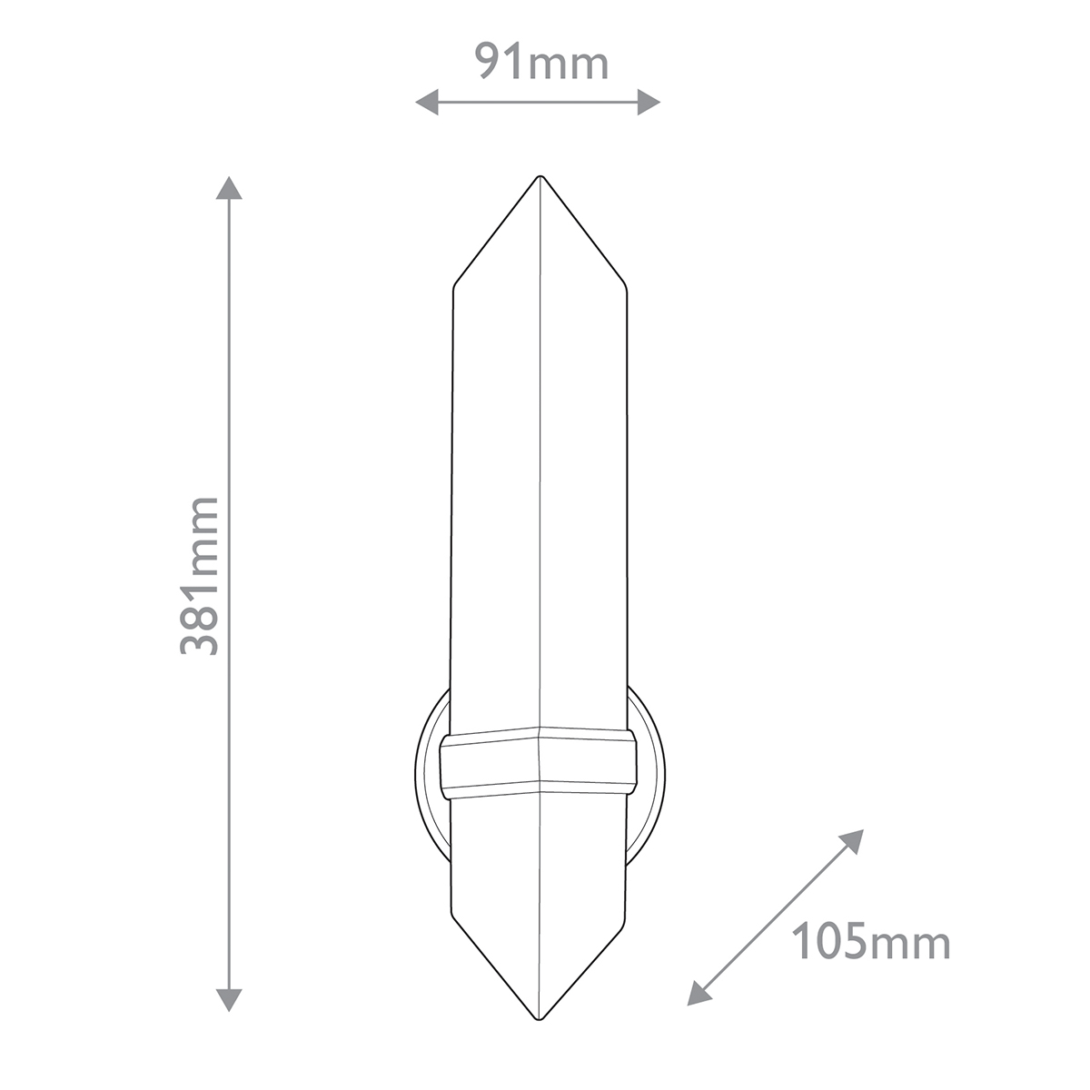 Бра черного цвета металлическое с вертикальным плафоном из алебстра Alora в Ижевске