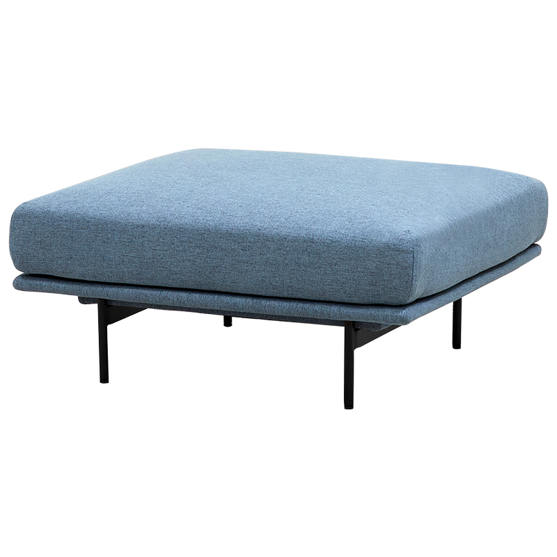 Оттоманка голубая Vergil Blue Ottoman Голубой Черный в Ижевске | Loft Concept 